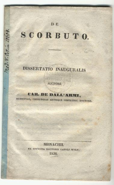 De Scorbuto. Dissertatio Inauguralis.