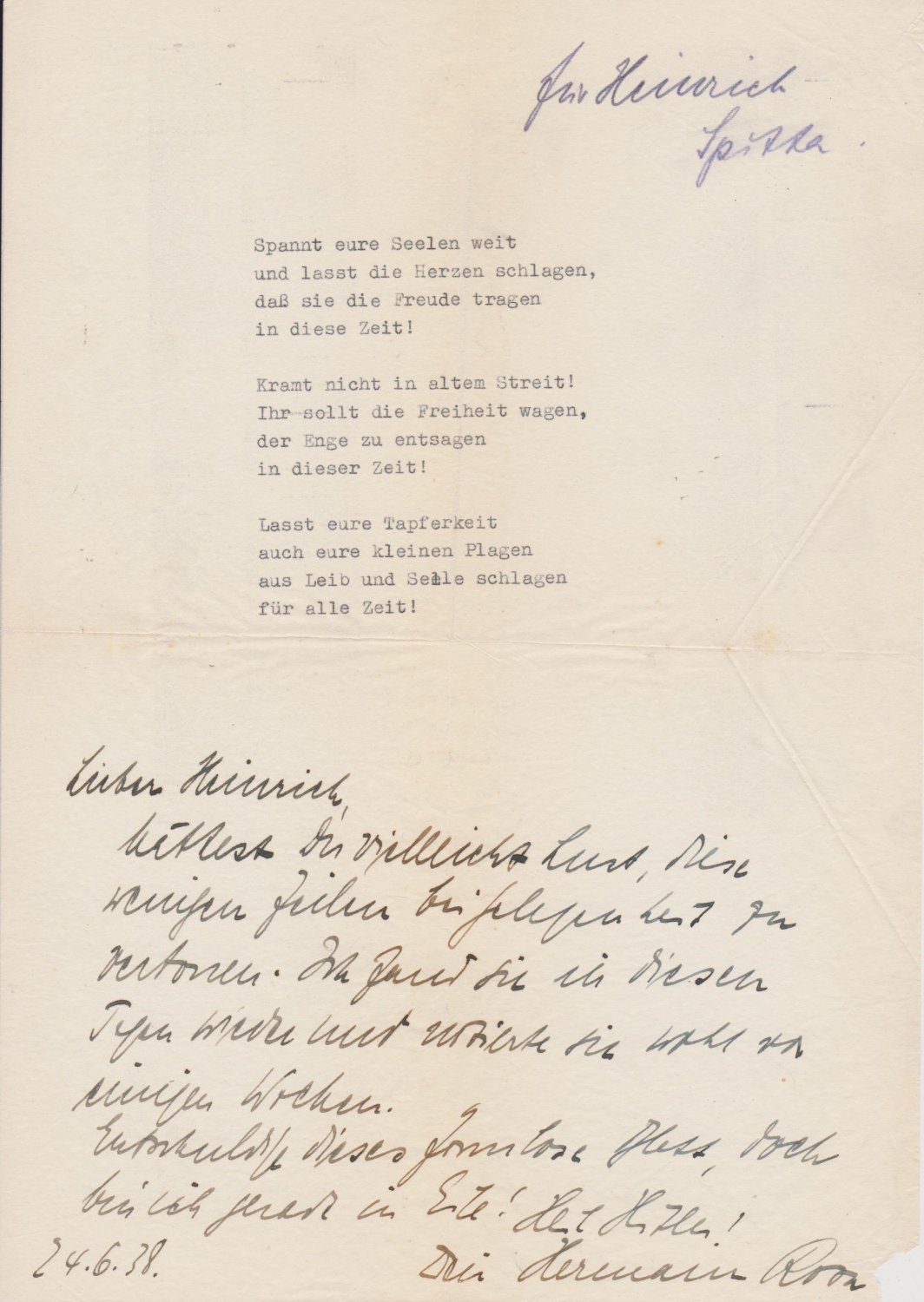 Der Fackelträger. (Mit Briefbeilage).