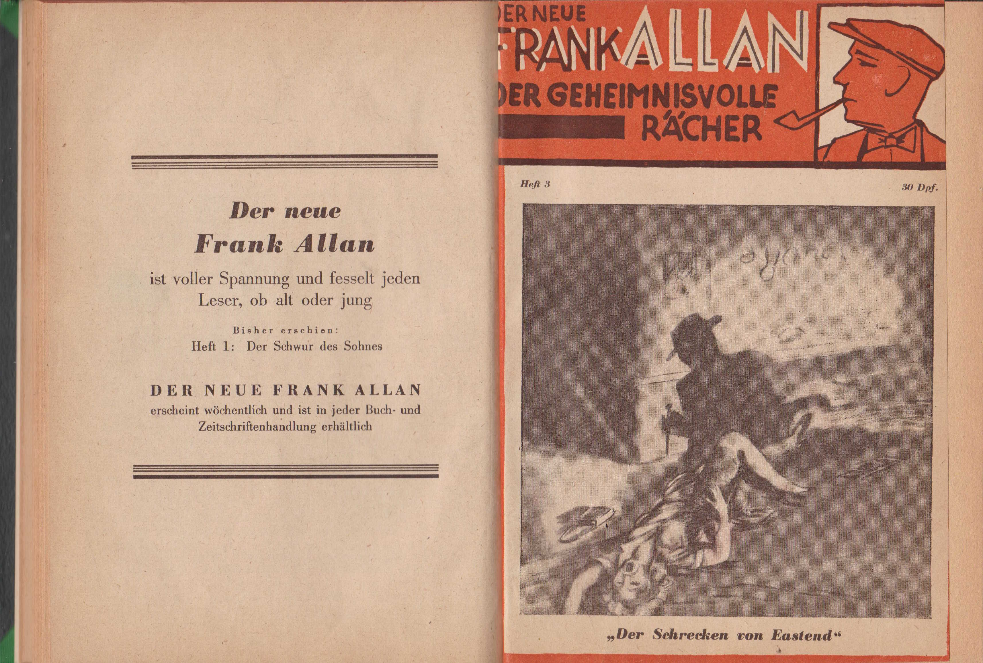 Der neue Frank Allan. Der geheimnisvolle Rächer. Heft 1-10 (in …