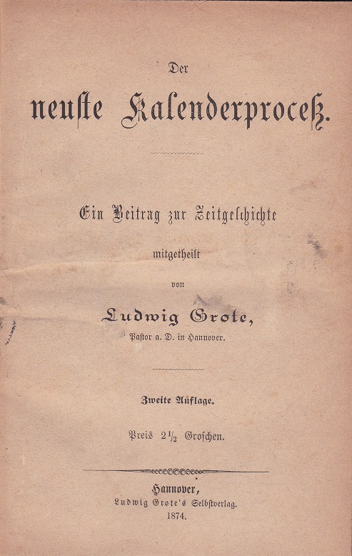 Der neuste Kalenderproceß (Kalenderprozess).