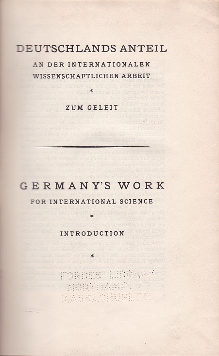 Deutsche Bücher / German Books. Eine Auswahl der wichtigsten Erscheinungen …