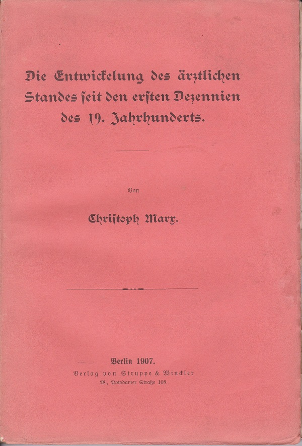 Die Entwicklung des ärztlichen Standes seit den ersten Dezennien des …