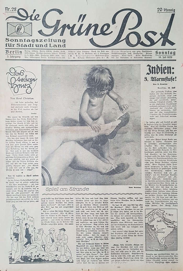 Die Grüne Post. Sonntag, 14. Juli 1929.