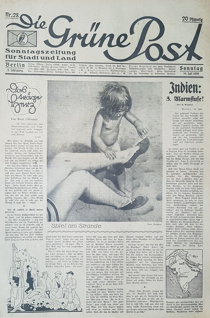 Die Grüne Post. Sonntag, 14. Juli 1929.