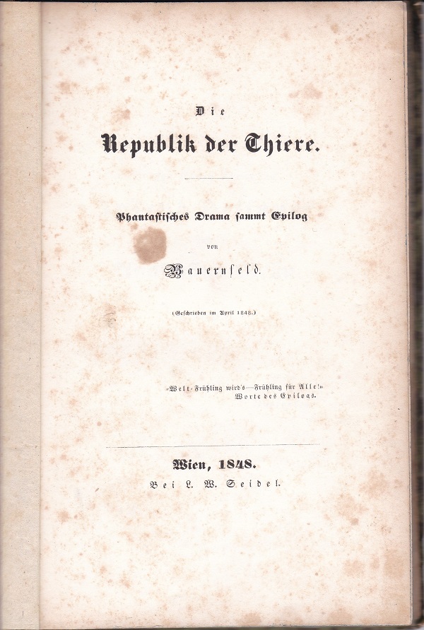 Die Republik der Thiere.