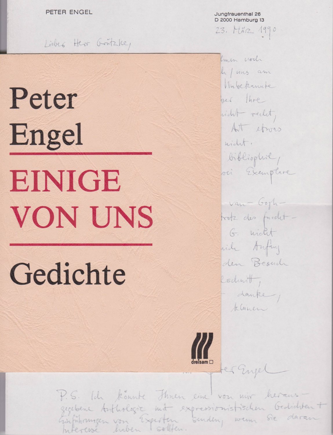 Einige von uns. (Mit Widmung und einem Brief des Autors.)