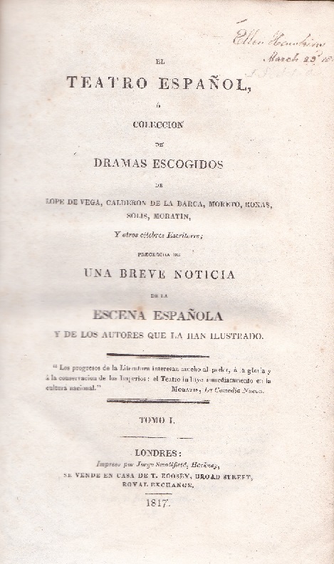 El Teatro Espagnol, ó Coleccion de Dramas Escogidos de Lope …