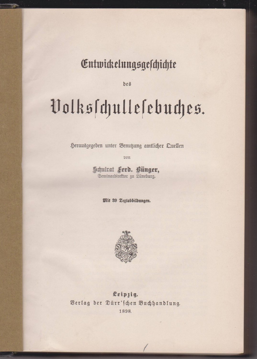 Entwickelungsgeschichte des Volksschullesebuches. (Originalausgabe!)