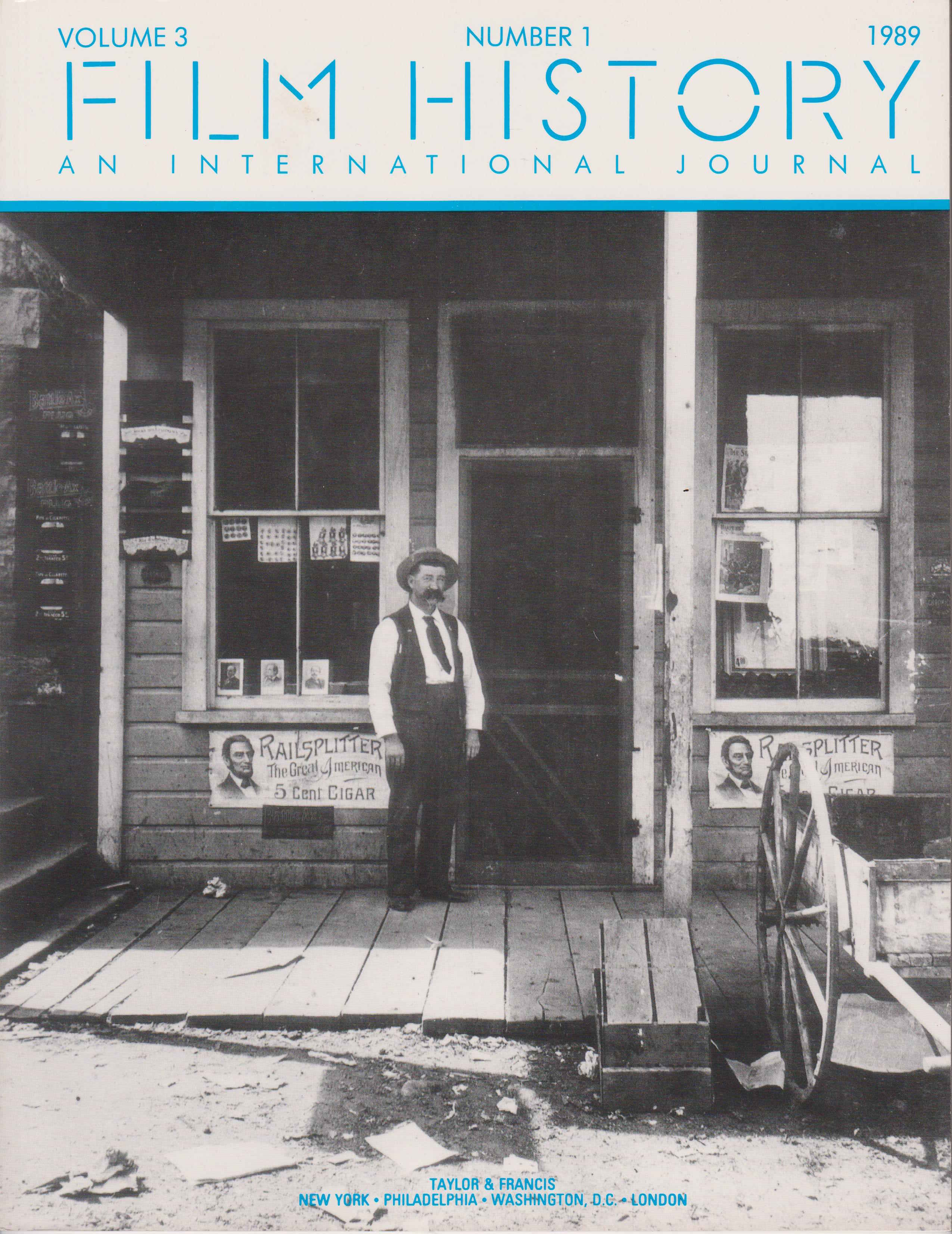 Film History, 1989, Volume 3, Number 1-4. (Complete).