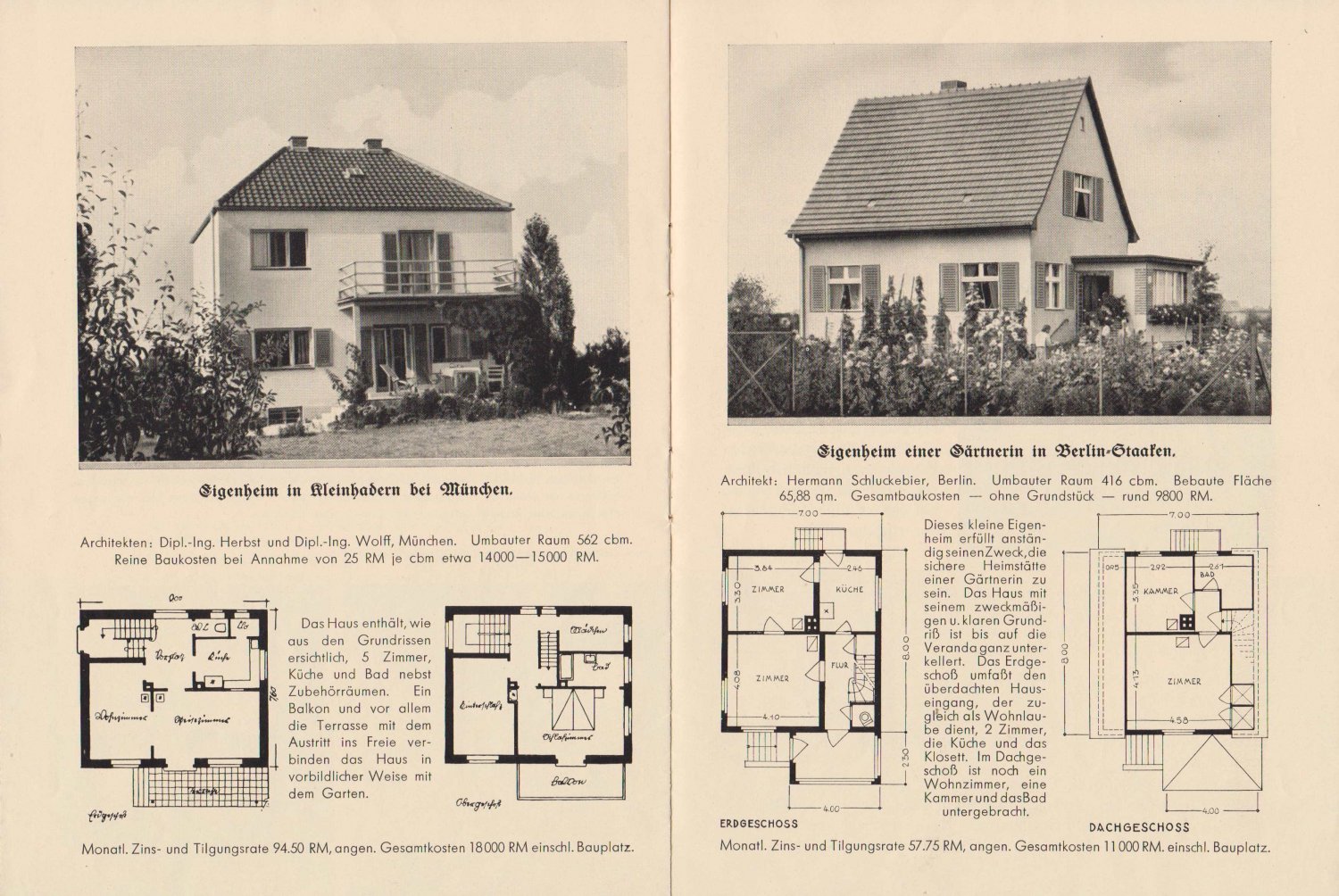 Freunden des Eigenheims zugeeignet.