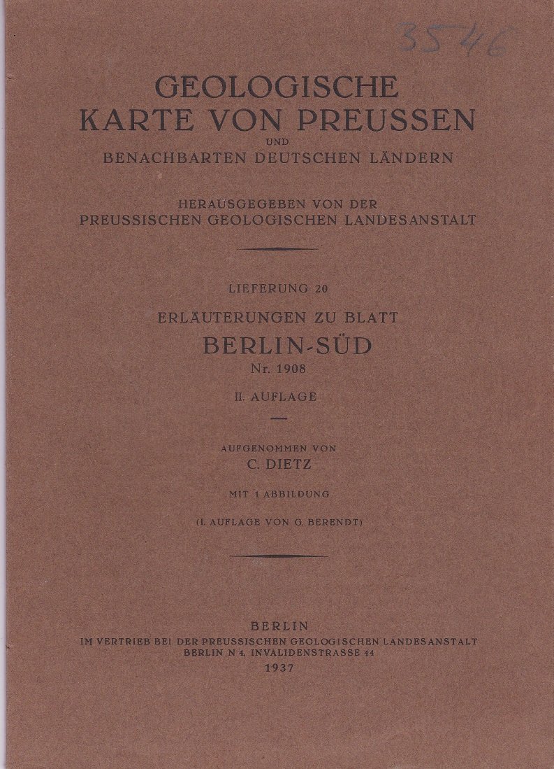 Geologische Karte von Preussen und benachbarten deutschen Ländern.