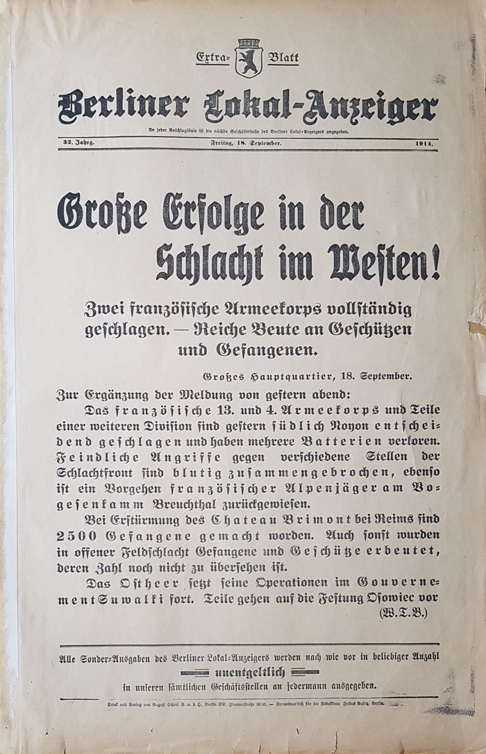 Große Erfolge in der Schlacht im Westen!