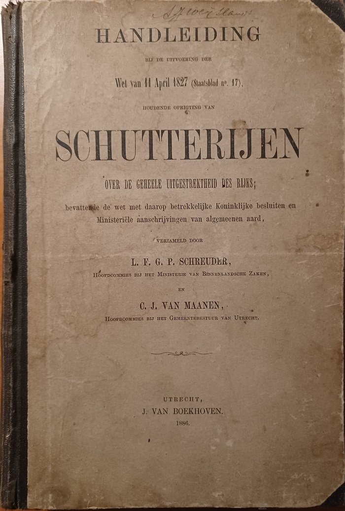 Handleiding ter uitvoering der Wet van den 11 april 1827 …