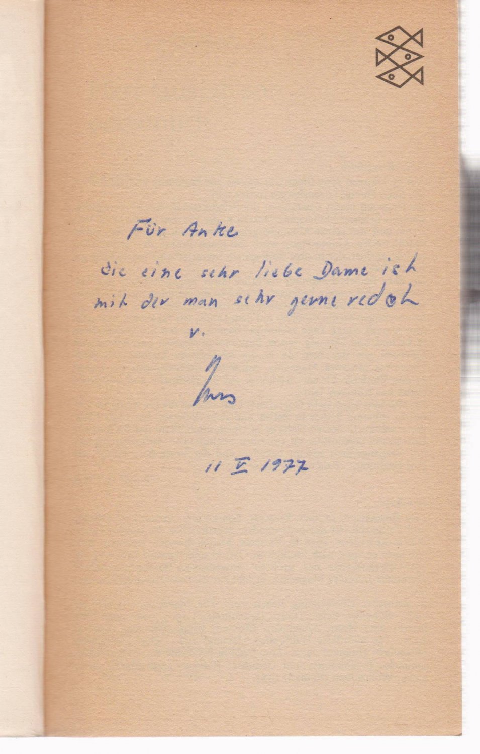 Herr Gustafsson persönlich. (Mit Widmung und Signatur des Autors!).