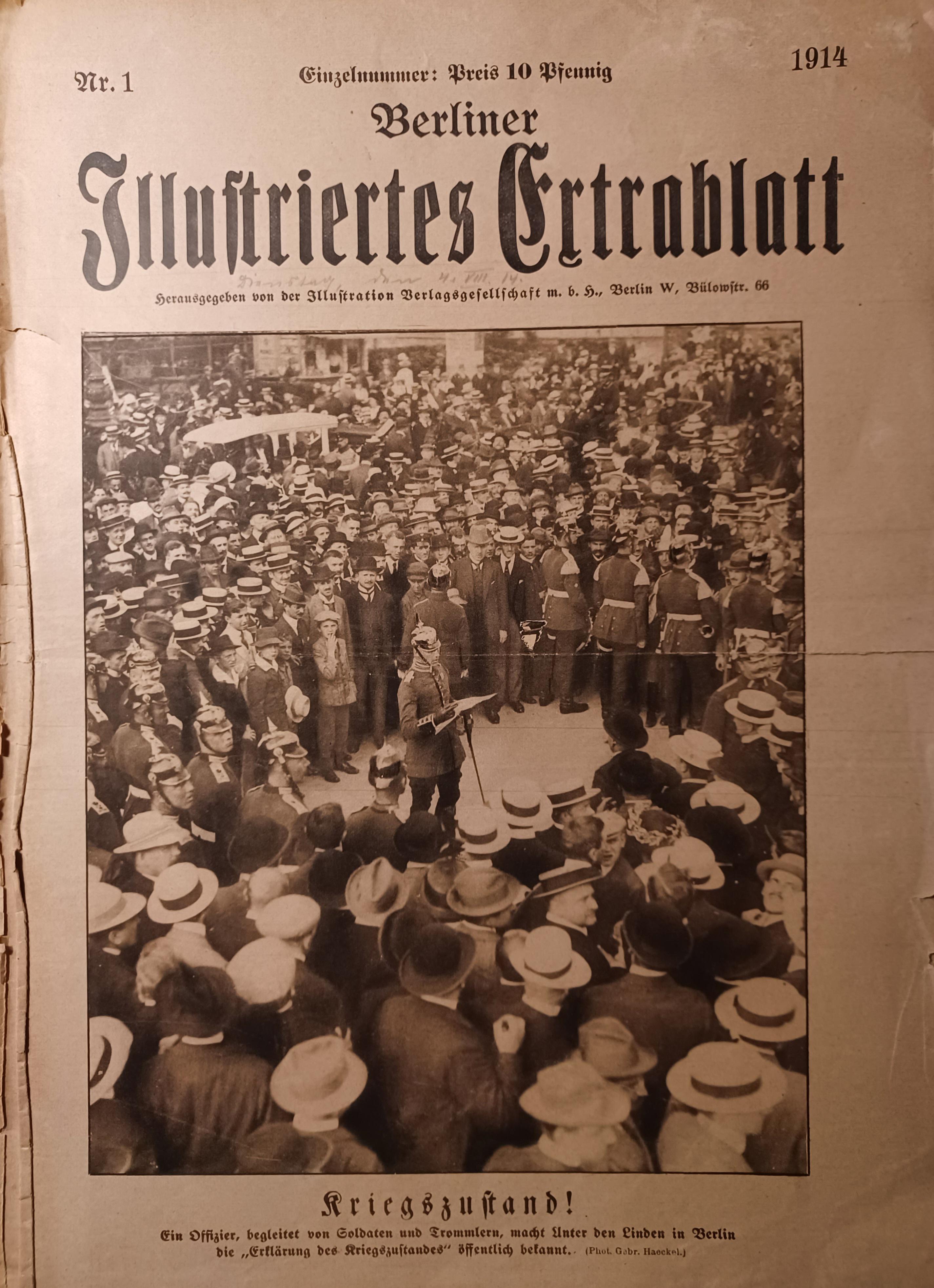 Illustrierte Kriegs-Zeitung. 18 Ausgaben aus dem Jahr 1914.