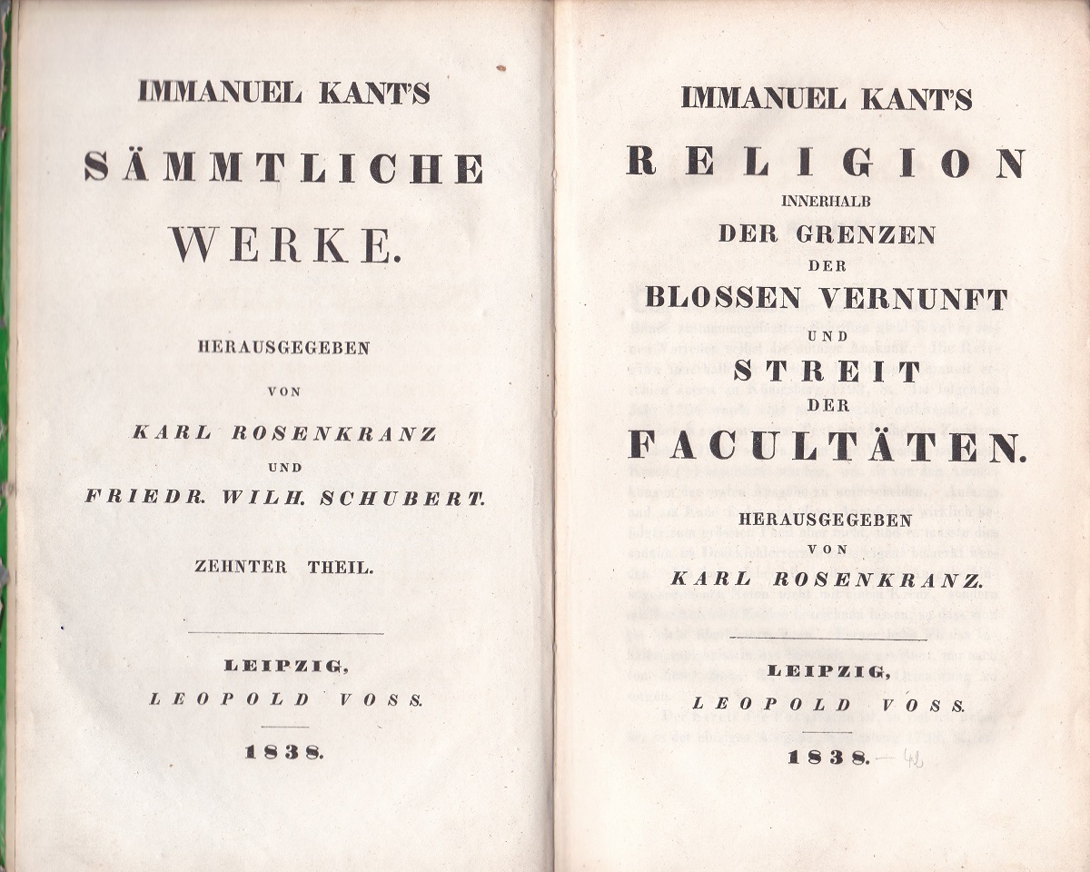 Immanuel Kant's Religion innerhalb der Grenzen der blossen Vernunft und …
