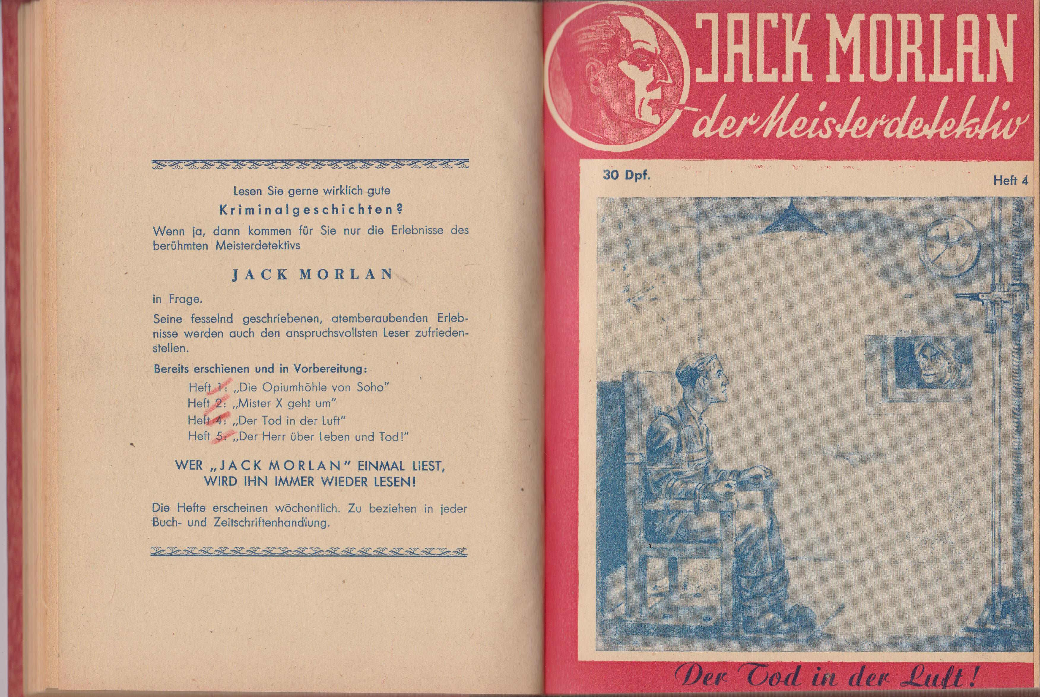 Jack Morlan, der Meisterdetektiv. Heft 1 - 10 (in 1 …