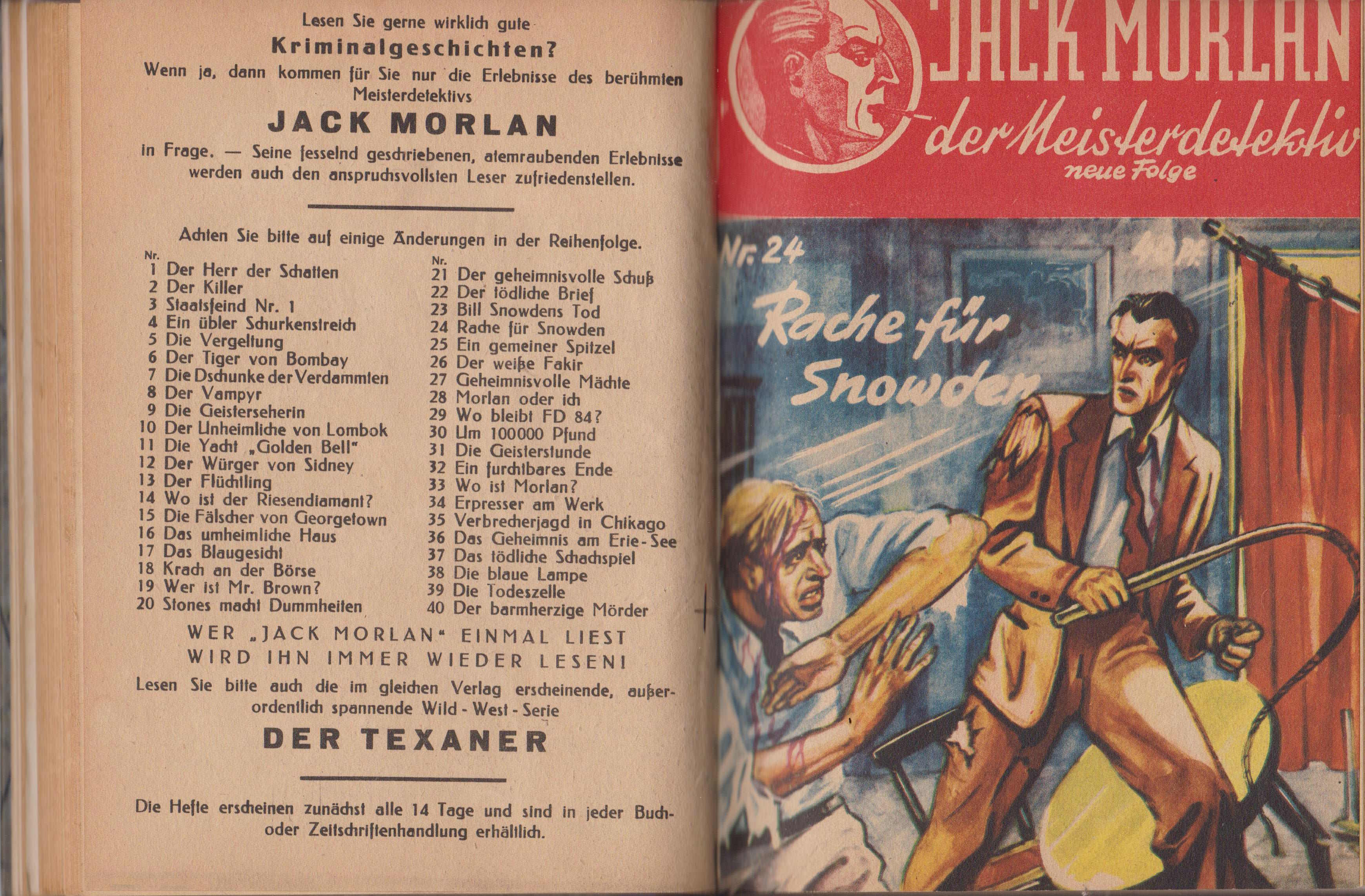 Jack Morlan, der Meisterdetektiv. Heft 21 - 30 (in 1 …