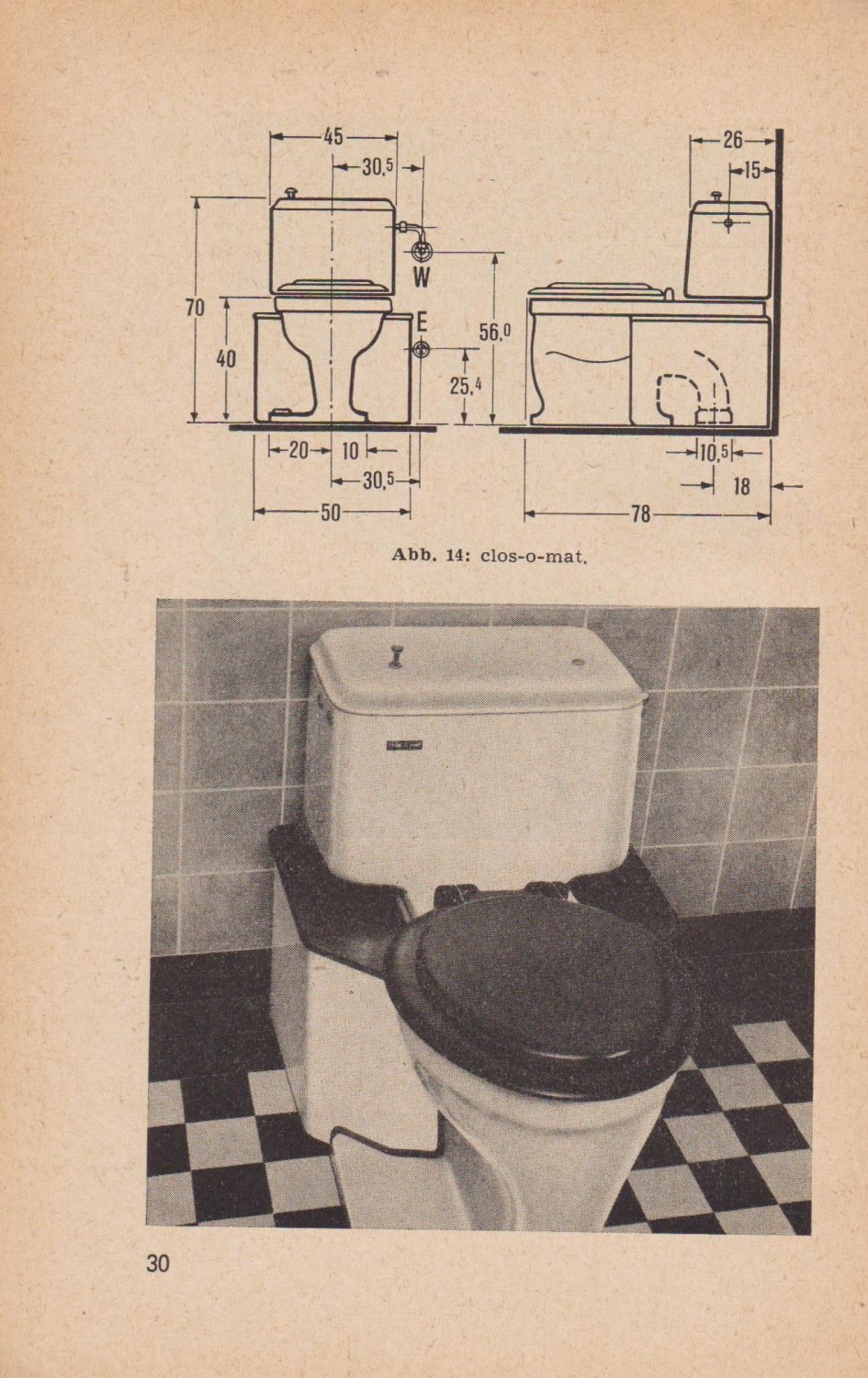 Klosett- und Urinalanlagen.