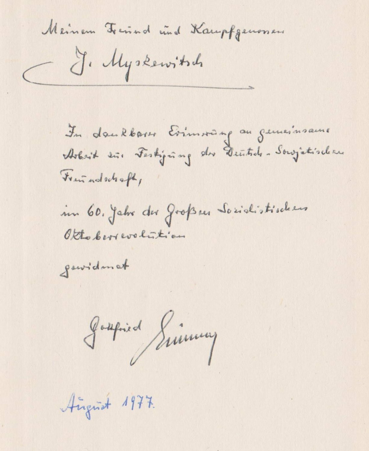Kumpel, Kämpfer, Kommunist. (Mit Widmung des Verfassers!).