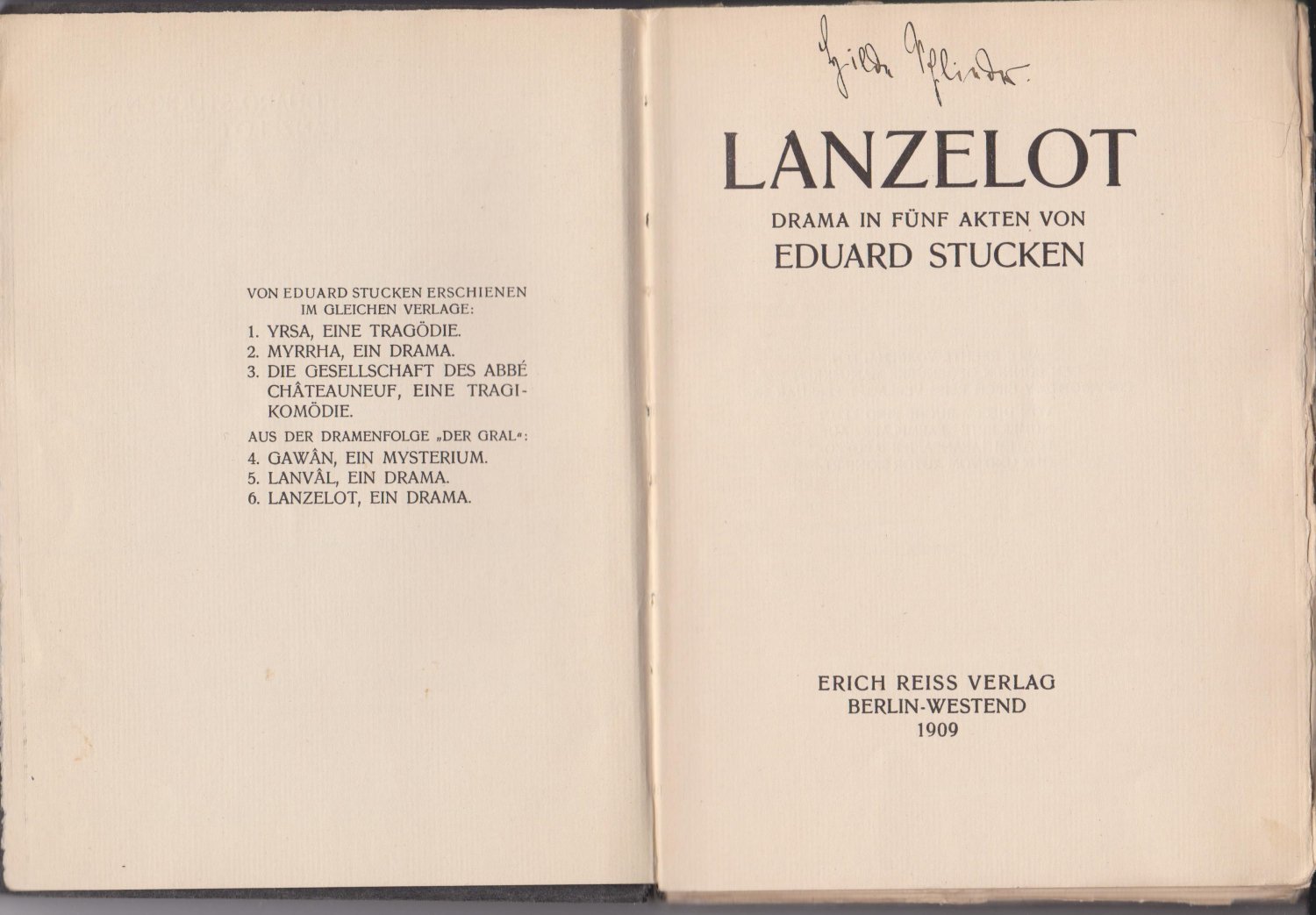 Lanzelot. (Erstausgabe!).