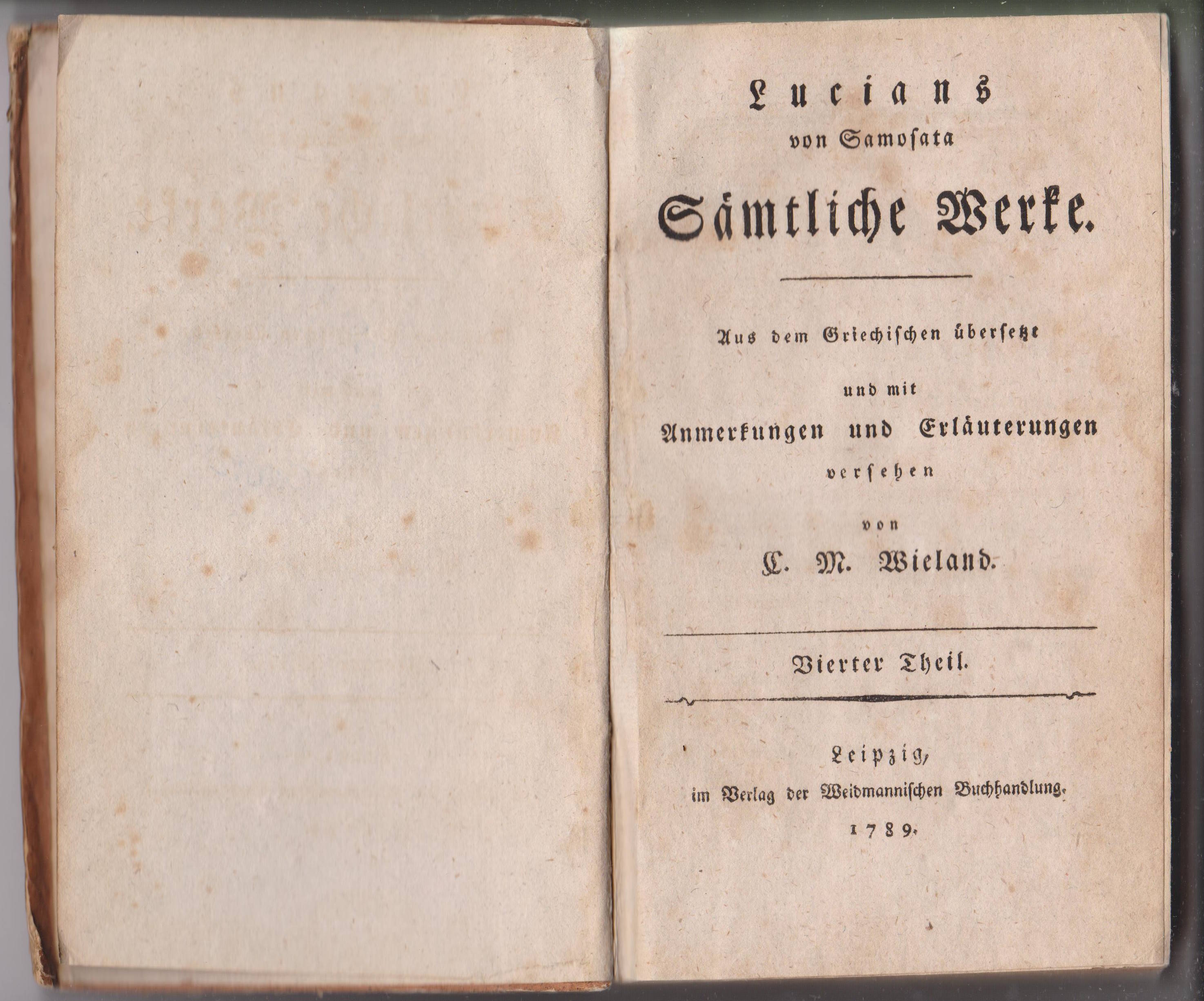Lucians von Samosata Sämtliche Werke. Vierter Theil.