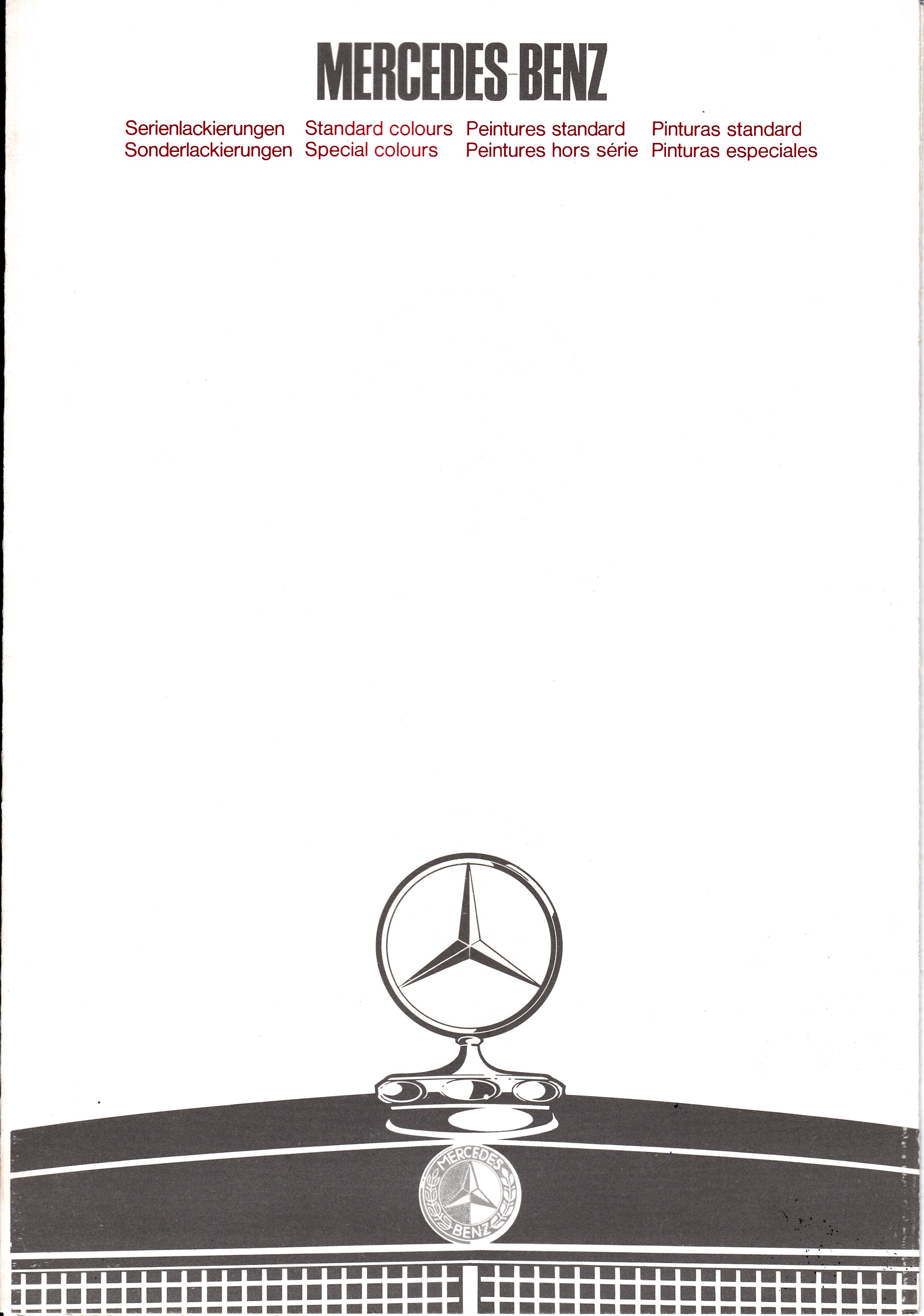 Mercedes-Benz. Serienlackierungen. Sonderlackierungen. (Faltblatt).