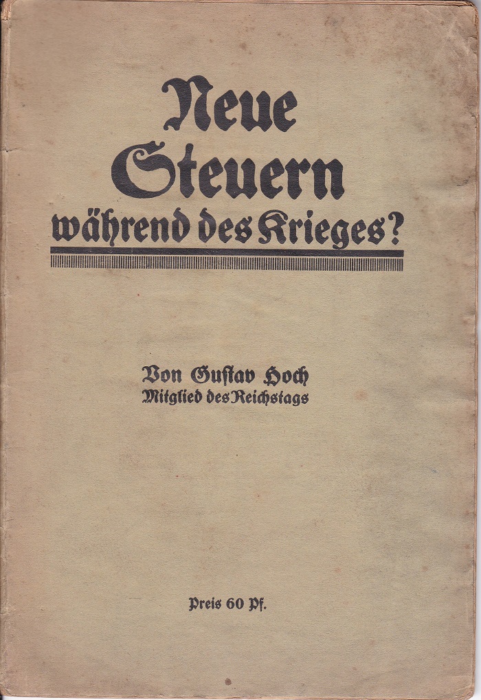 Neue Steuern während des Krieges?