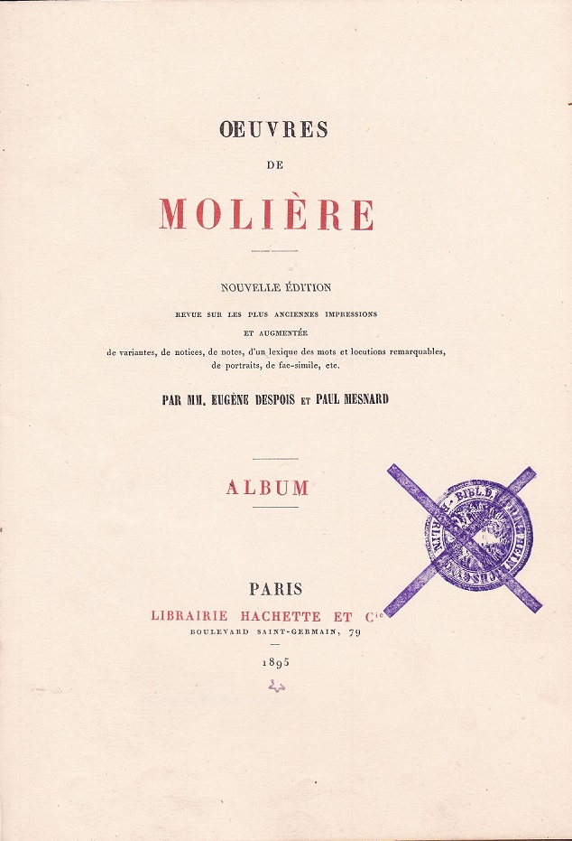 Oevres de Molière. Album.