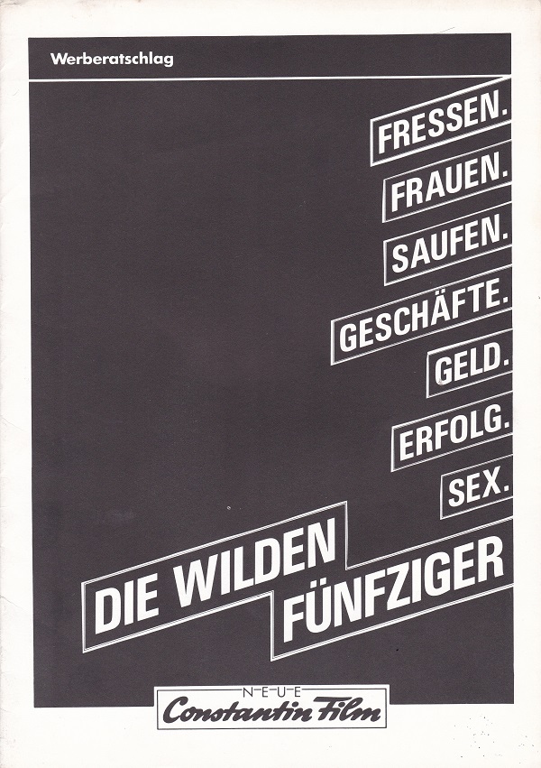 Peter Zadek: Die wilden Fünfziger. (Konvolut von 24 Aushangbildern, 3 …