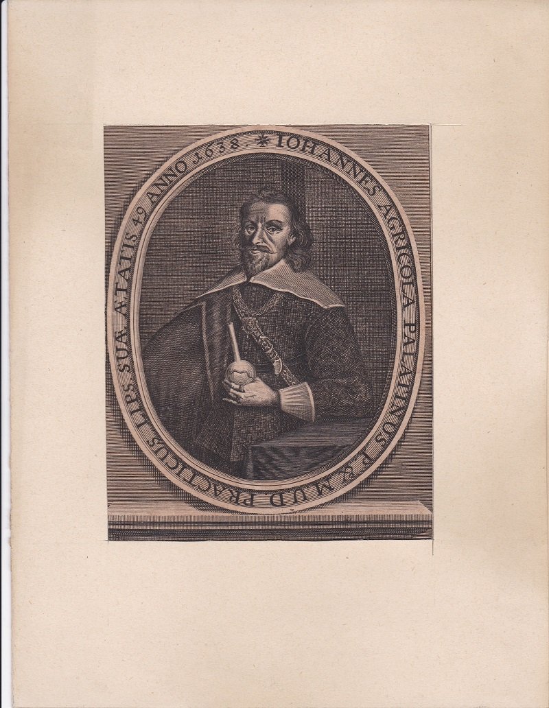 Porträt / Bildnis von Johann Agricola (1590-1668).