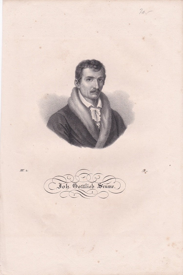 Porträt / Bildnis von Johann Gottlieb Seume (1763-1810).