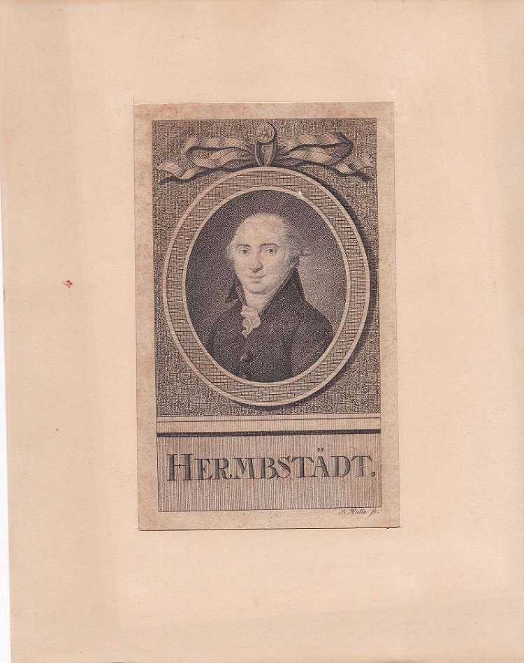 Porträt / Bildnis von Sigismund Friedrich Hermbstädt (1760-1833).