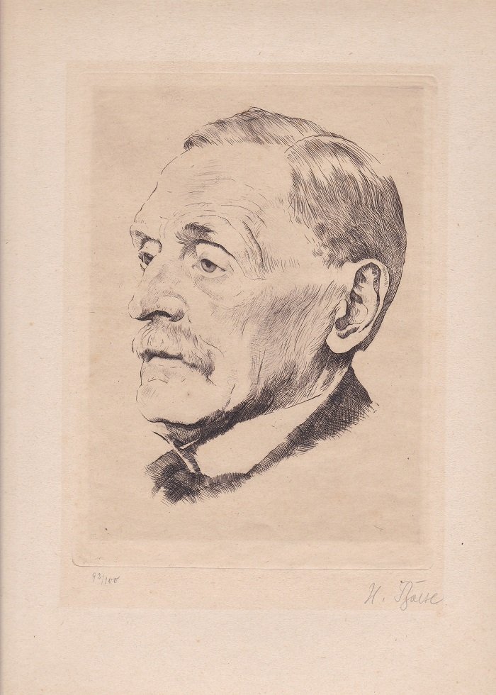 Porträt Wilhelm von Bode. (vom Künstler signiert!).