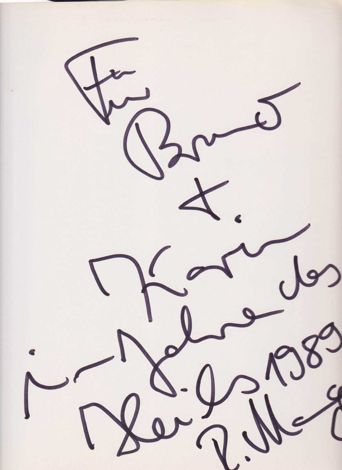 Rainer Mang. (Künstlerwidmung!).