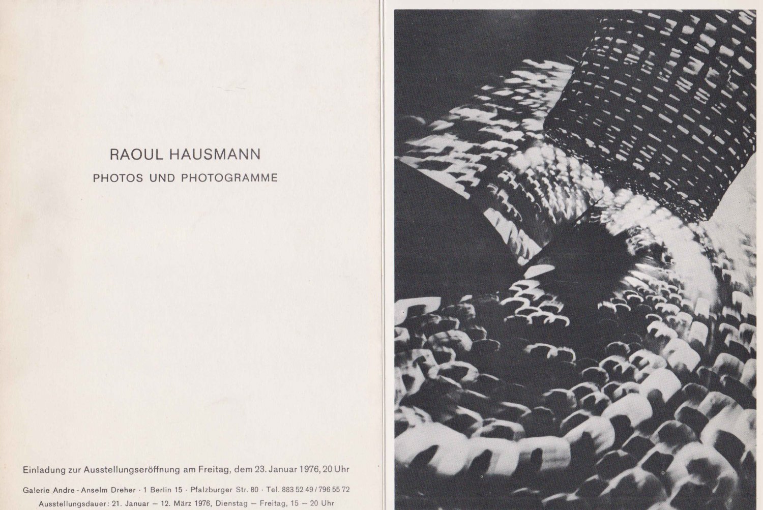 Raoul Hausmann. Photos und Photogramme.