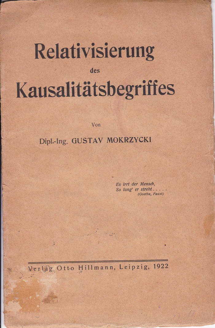 Relativisierung des Kausalitätsbegriffes.