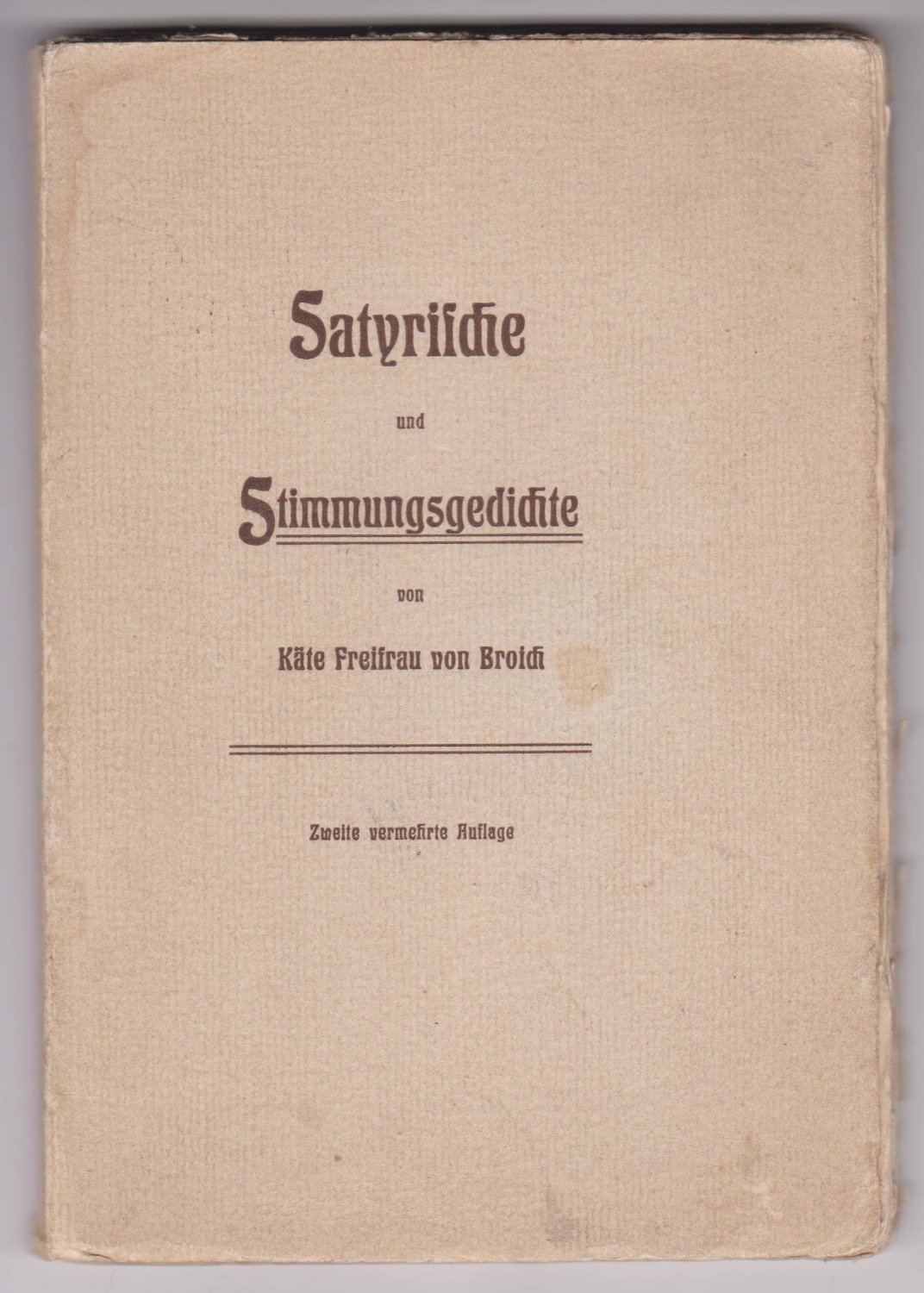 Satyrische und Stimmungsgedichte.