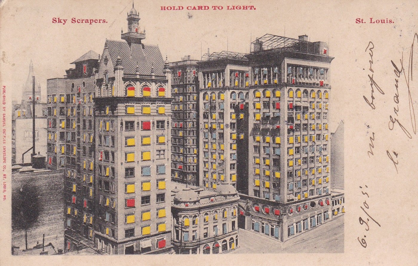 Sky Scrapers. Hold Card to Light - St. Louis.