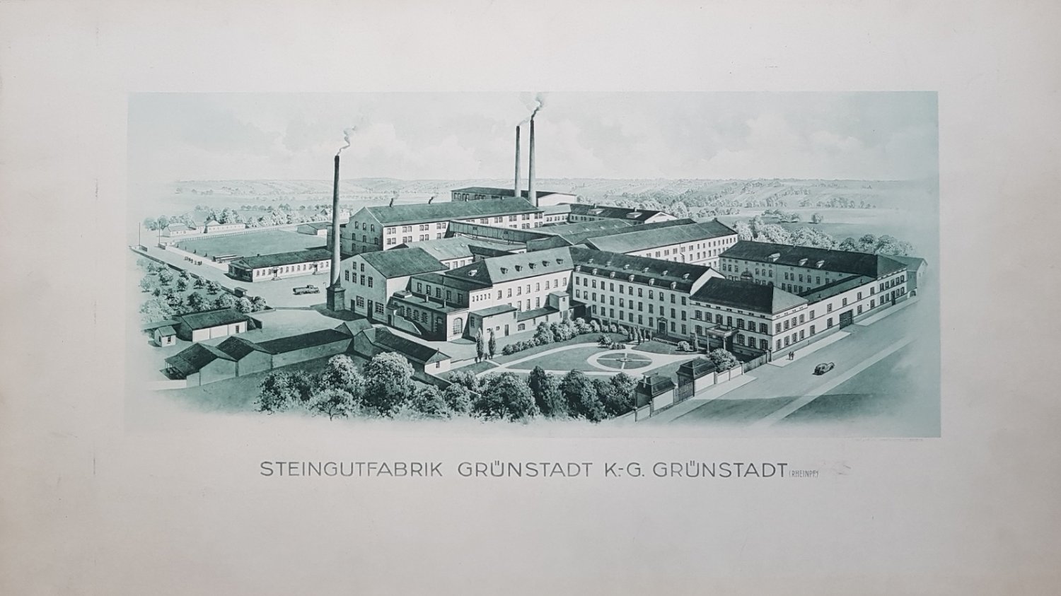 Steingutfabrik Grünstadt K.-G. Grünstadt (Rheinpf.).