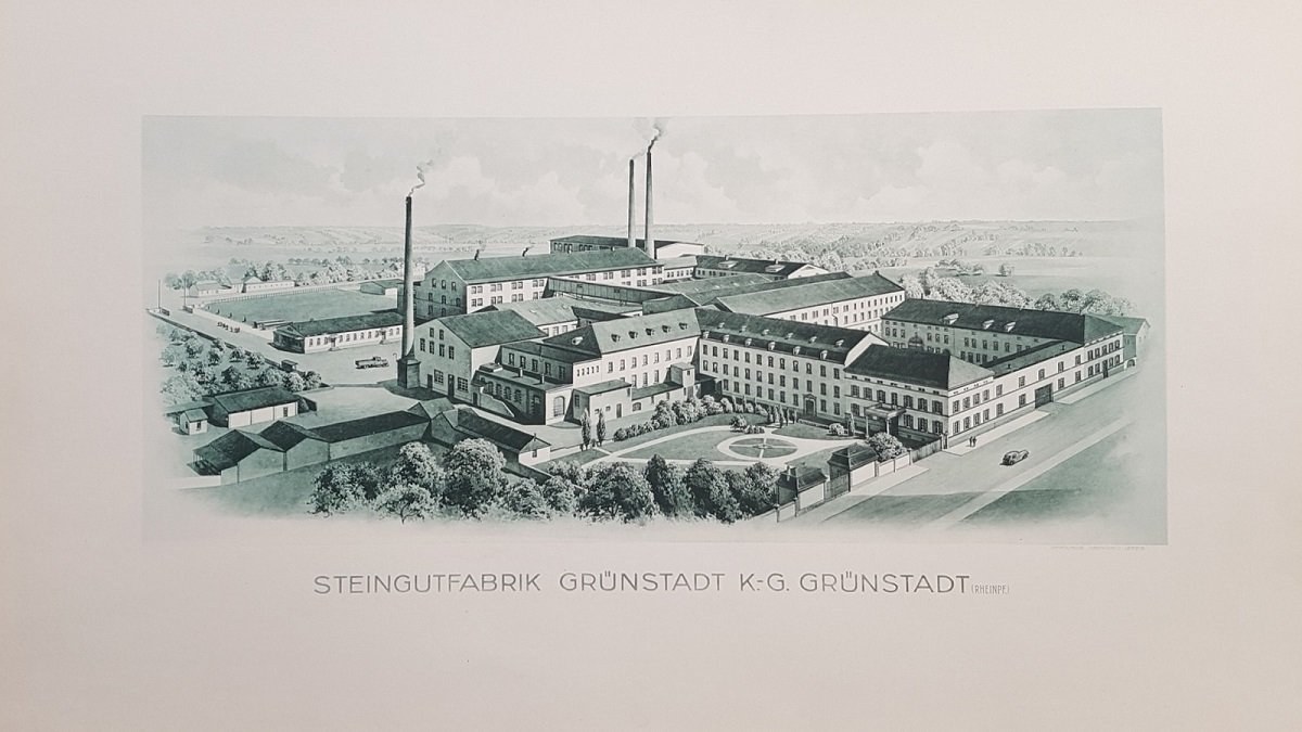 Steingutfabrik Grünstadt K.-G. Grünstadt (Rheinpf.).