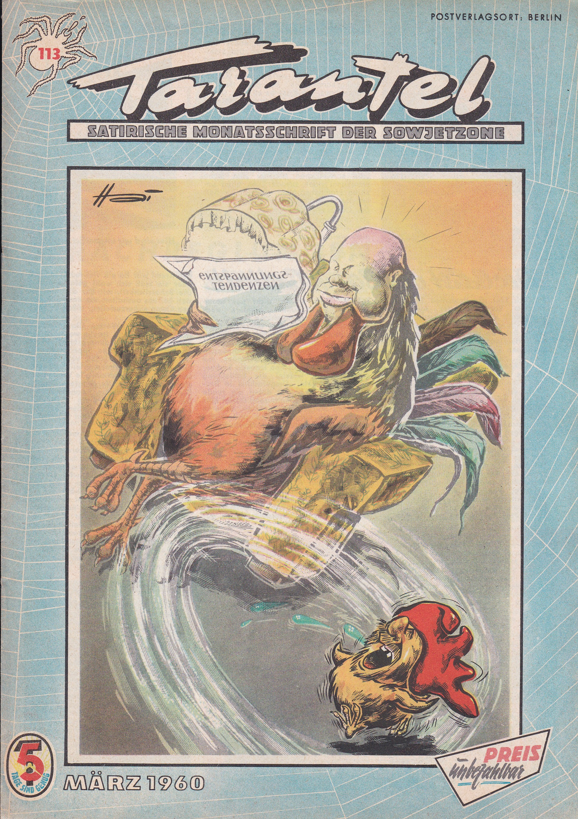 Tarantel. Satirische Monatsschrift der Sowjetzone. März 1960.