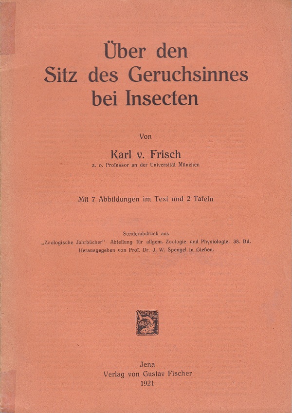 Über den Sitz des Geruchsinnes bei Insecten.