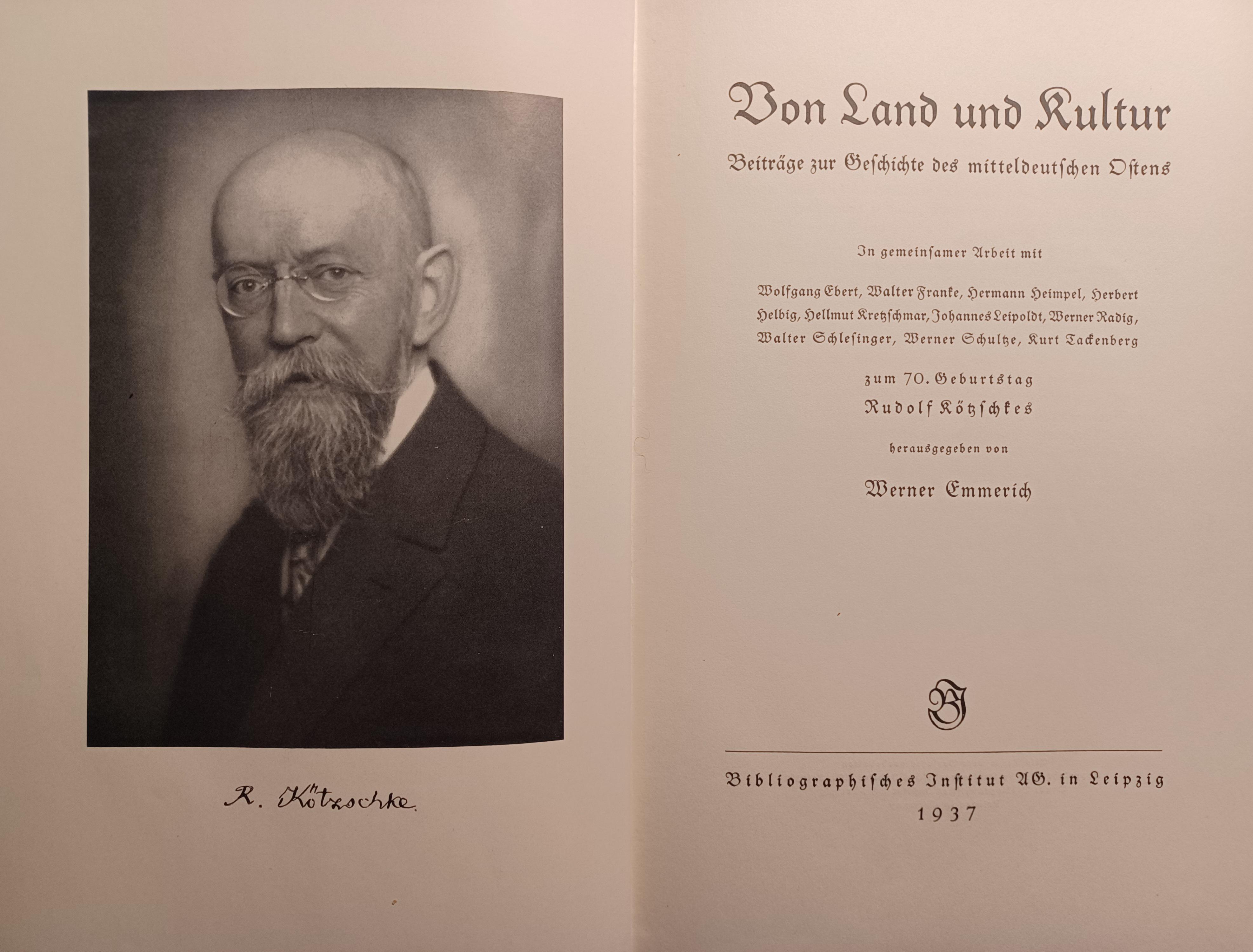 Von Land und Kultur. Beiträge zur Geschichte des mitteldeutschen Ostens. …