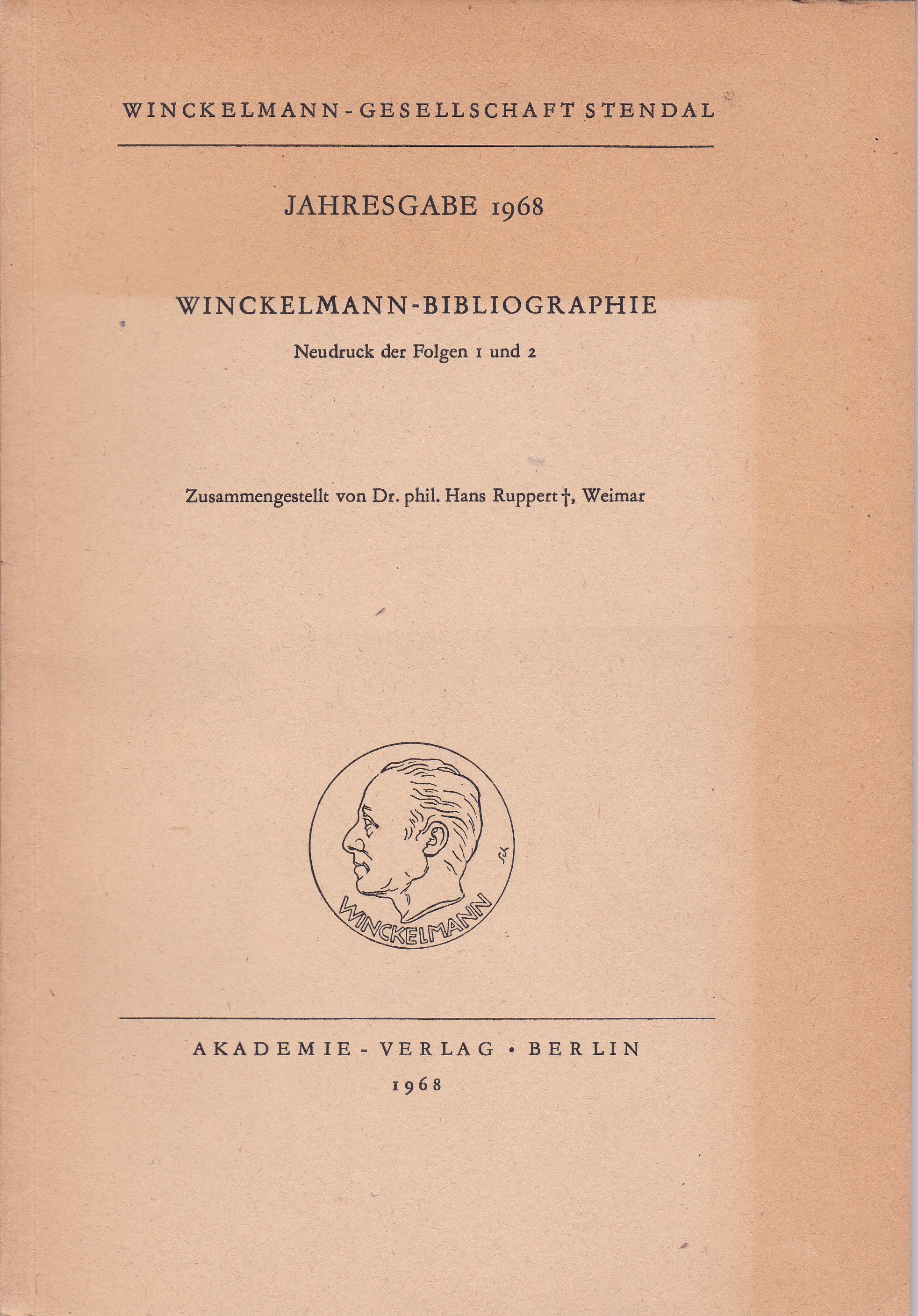 Winckelmann-Bibliographie.