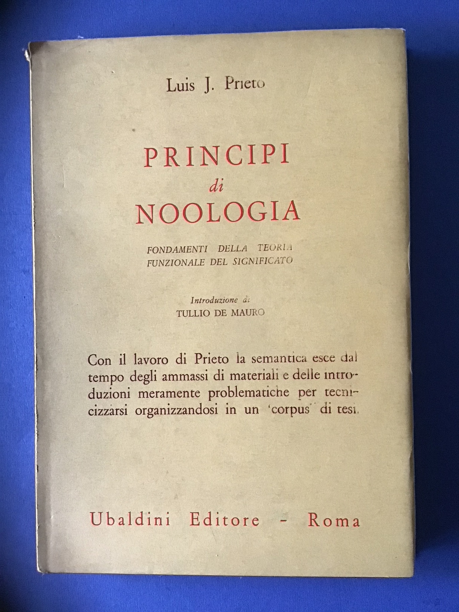 PRINCIPI DI NOOLOGIA. FONDAMENTI DELLA TEORIA FUNZIONALE DEL SIGNIFICATO