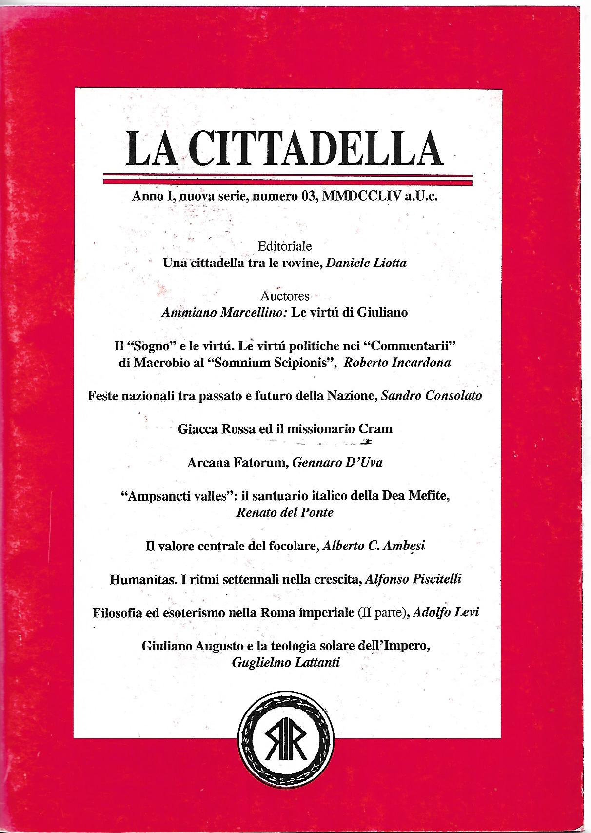 La Cittadella - anno I n. 3 - luglio/settembre 2001