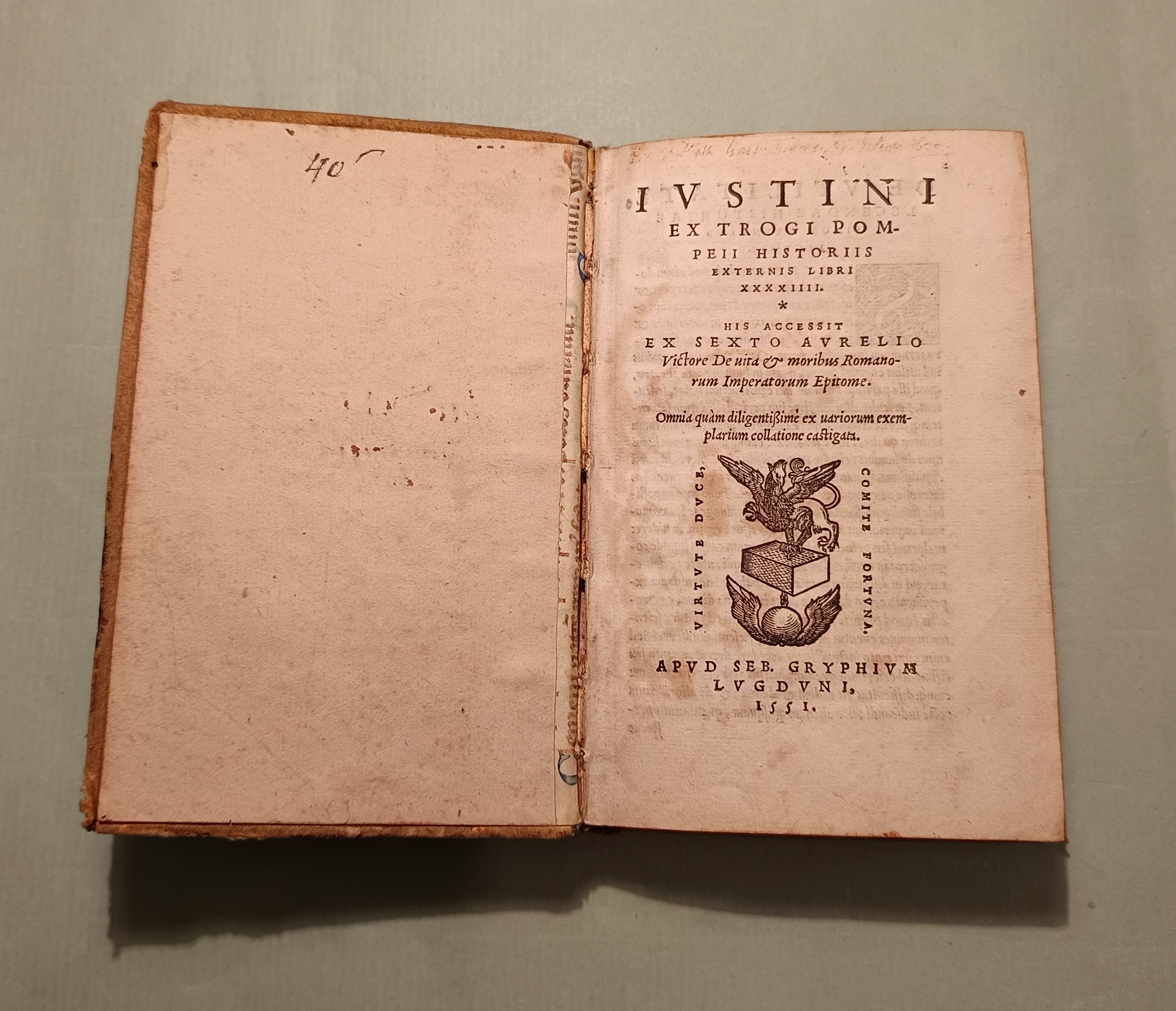 Iustini ex Trogi Pompeii historiis externis libri XXXXIIII.