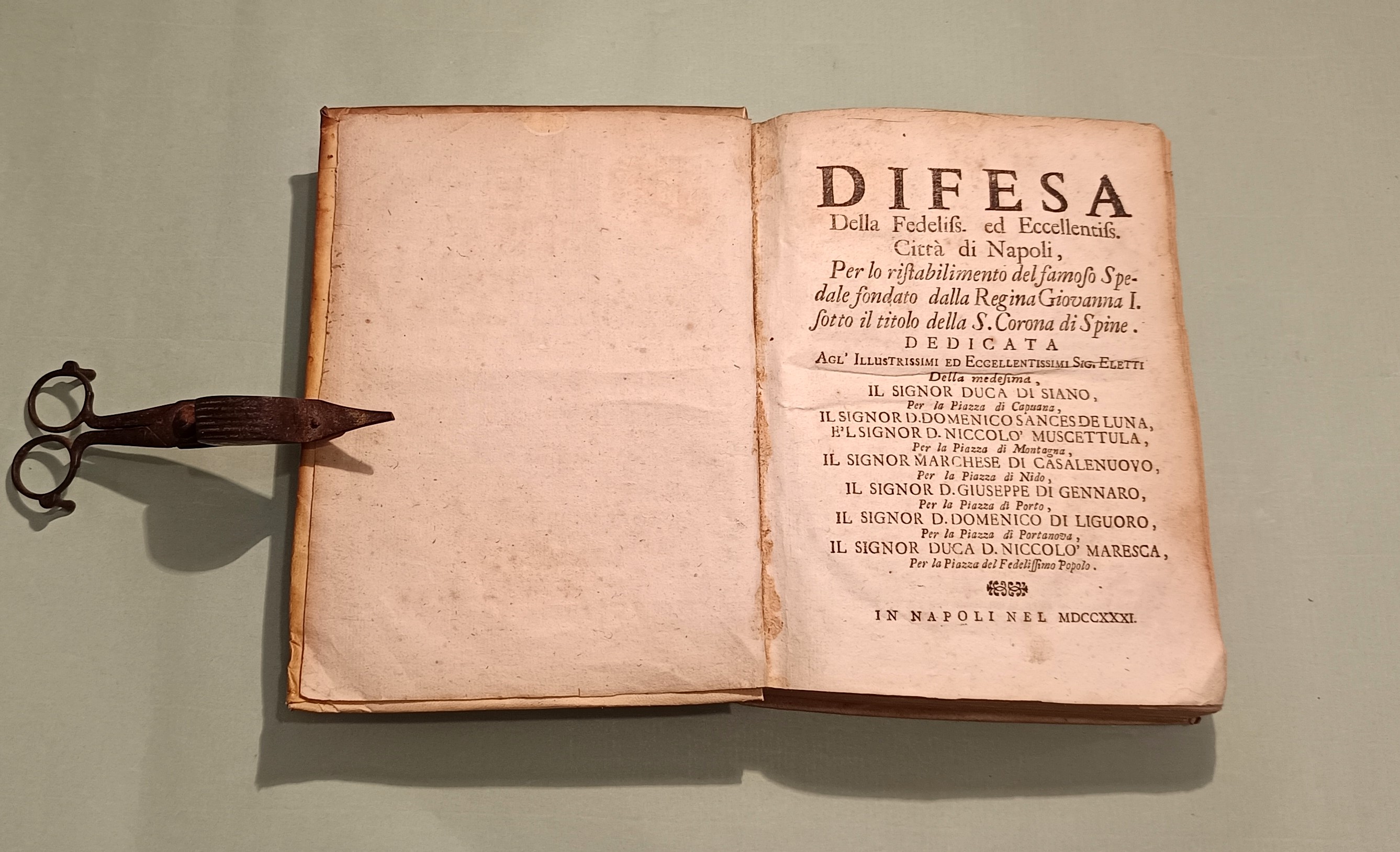 Difesa della Fedeliss. ed Eccellentiss. Città di Napoli per lo …