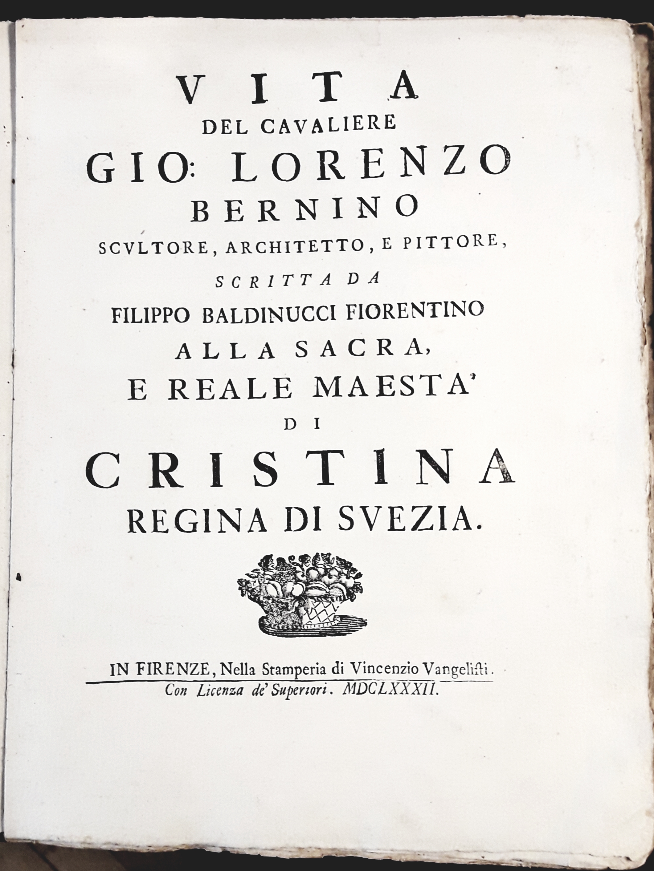 Vita del cavaliere Gio: Lorenzo Bernino, scultore, architetto e pittore